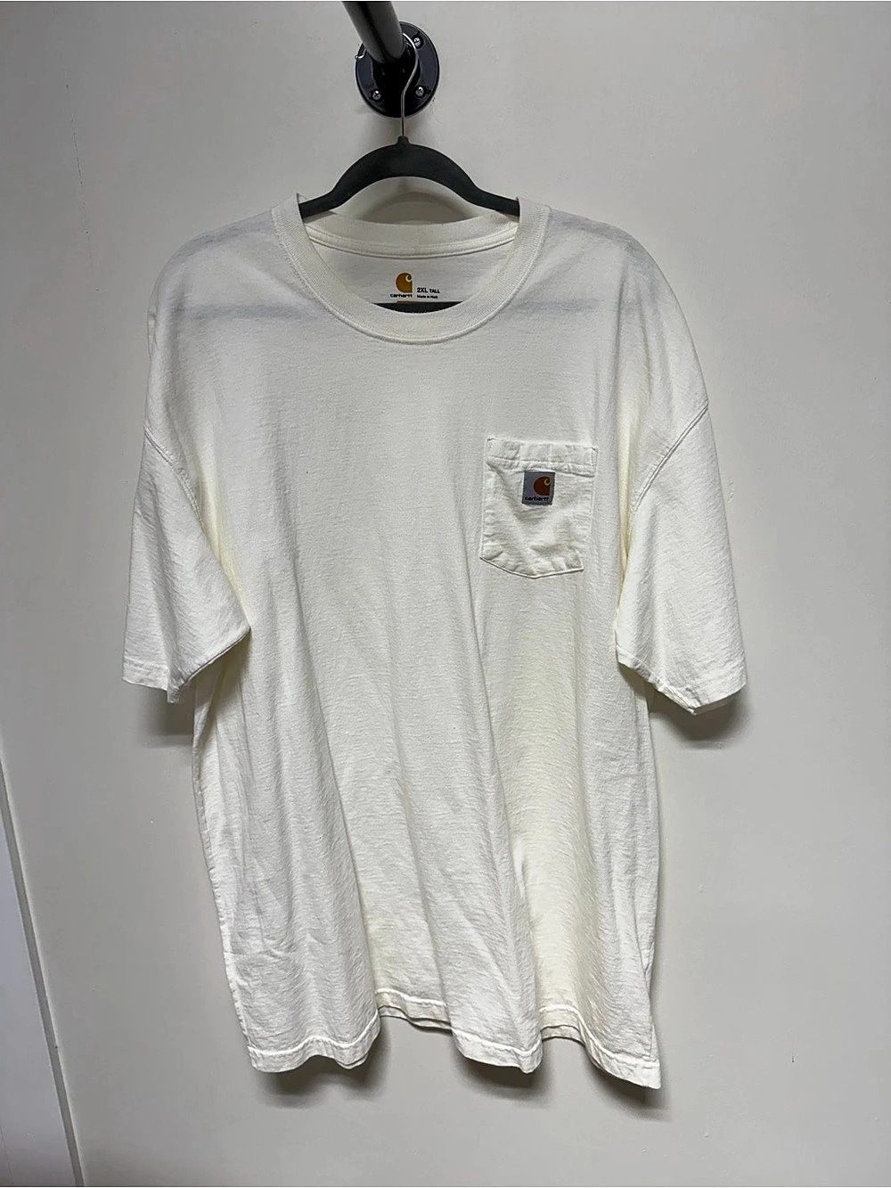 Carhartt Men’s 2XL Tall Pocket T-Shirt Cream White Workwear